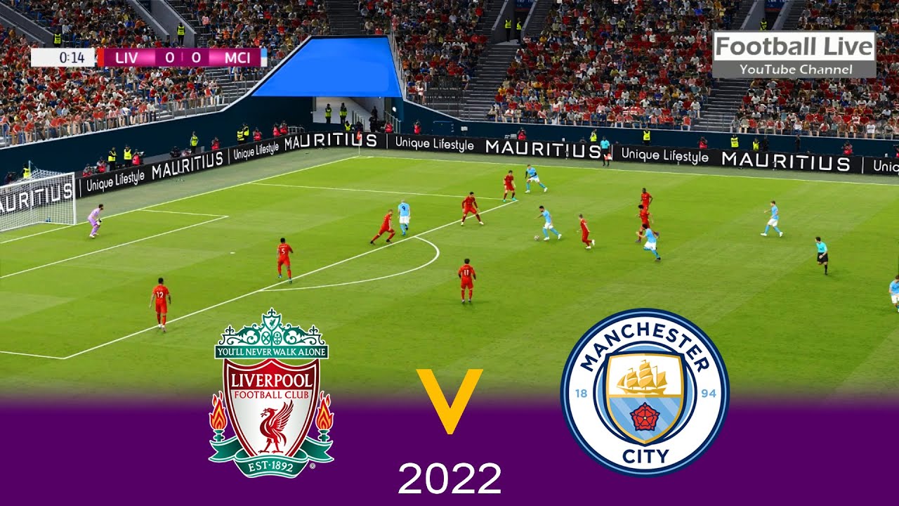 LIVERPOOL VS MANCHESTER CITY LIVE FULL MATCH Premier League 22/23 Realistic Gameplay PES