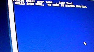 Dr. Sbaitso - Parity Error (Old Video from Late-2017 / Early-2018)