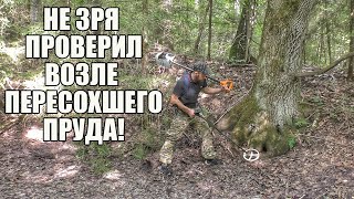 НАХОДКИ У ПЕРЕСОХШЕГО ПРУДА! Поиск золота с металлоискателем / Russian Digger