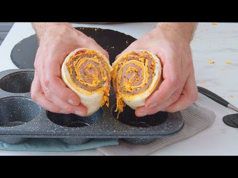 Liven Up Lunchtime With These Extra Cheesy, Extra Delicious Baked Bacon, Egg & Pork Wraps!