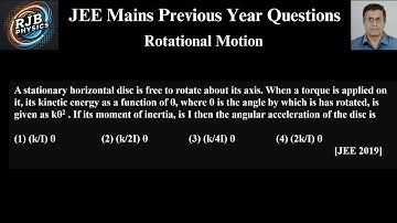 A stationary horizontal disc is free to rotate about its axis  When a torque is applied on it, its k