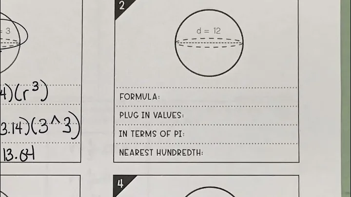 Unit 7 Video 3: Volume of Spheres