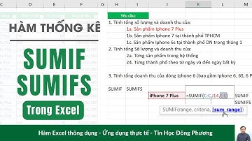 Hiểu rõ Hàm Thống Kê SUMIF, SUMIFS trong Excel (có bài tập đính kèm) | Tin Học Đông Phương