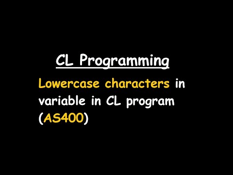 Lowercase characters in variable in CL AS400