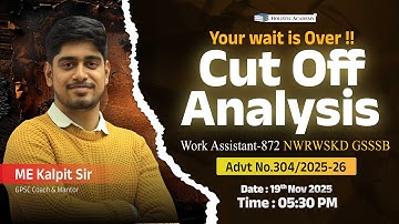 GSSSB Work Assistant Cut-Off Analysis | Advt No.304/2025-26 | GSSSB | Holistic Academy #gsssb