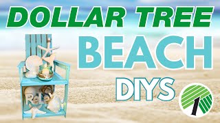 BEACH Chair Tiered Tray DIY plus New Beach Dollar Tree DIYS: How to Craft Coastal Decor