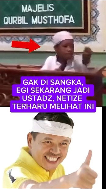 GAK DI SANGKA, EGI SEKARANG JADI USTADZ, NETIZEN TERHARU MELIHAT INI #dedimulyadi#egi#shorts