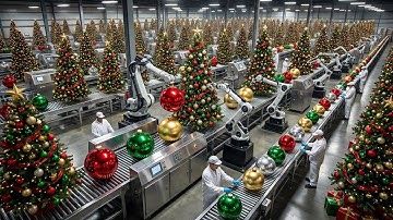 Evolution: Inside the Christmas Tree & Ornament Factory – Full Modern Production Process