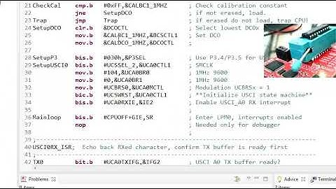 Lección 3: ASM UART MSP430