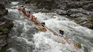 北山川観光筏下り始まる