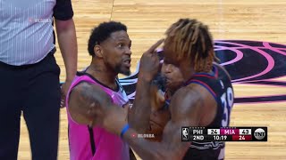 Udonis Haslem got tossed for trying to fight Dwight Howard 💀 76ers vs Heat screenshot 1