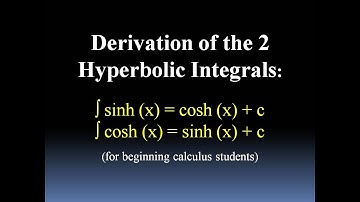 Simple Derivation of sinh (x) and cosh (x) Integral Antiderivatives (via algebra)