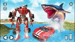 Underwater Shark Attack Transform Robot Car | Chari Games screenshot 4