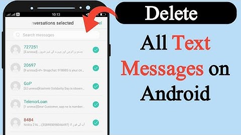 How to delete all text messages on android phone