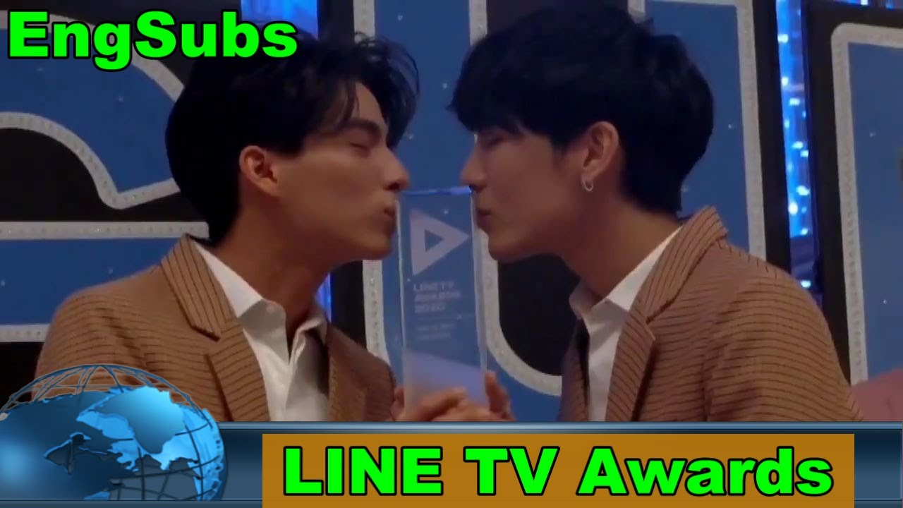 [EngSubs] Line TV Awards 2020. Mew Thanks Gulf Ankle😂Hosts are fed up with their touching😂MewGulf