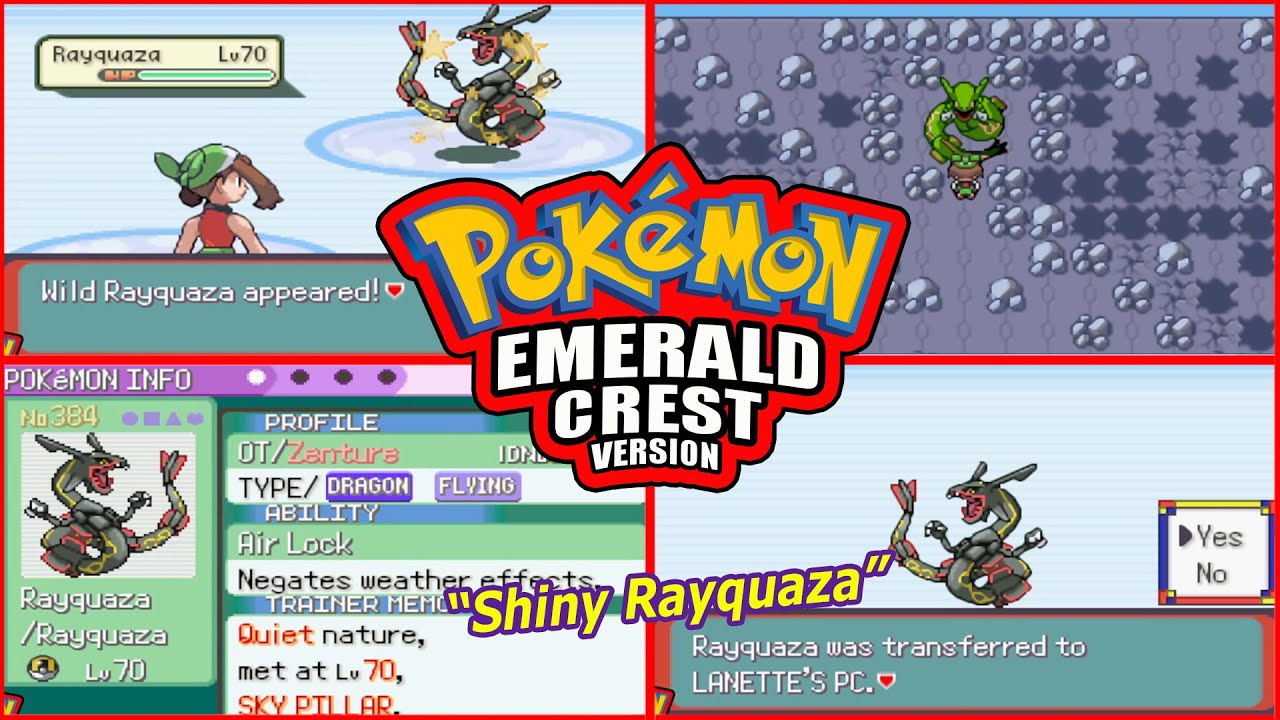 Rayquaza Shiny Pokemon Emerald em 2023