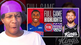 JADEN IVEY AN ALLSTAR! Lvgit Reacts To  PISTONS at KINGS | FULL GAME HIGHLIGHTS | February 7, 2024