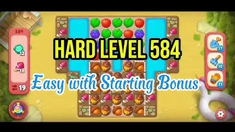 Hard Level 584 No Boosters 💫 Match-3 Game Gardenscapes #games #gameplay #gaming