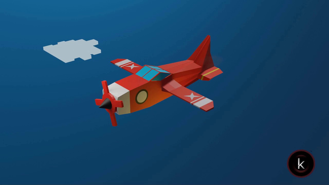 Low poly plane animation - Time lapse | Blender 2.82 - YouTube