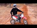 FIRST RIDE ON INSANE BACKYARD PIT BIKE TRACK | Racing, Crashes & More