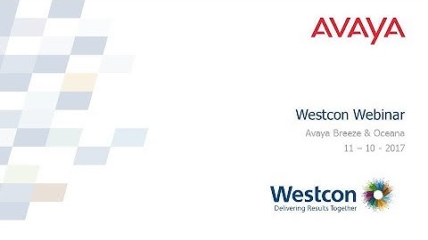 Westcon Avaya Breeze & Oceana Overview (UK)