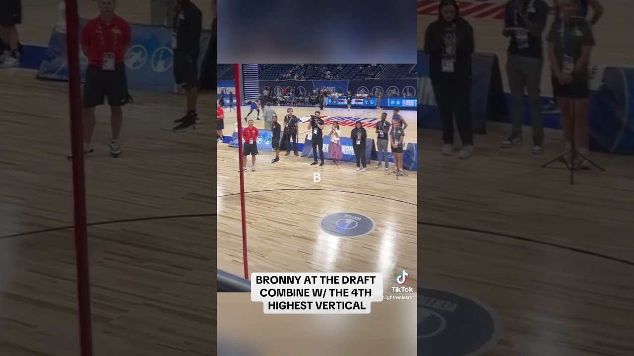 Bronny vertical at the draft combine via krystenpeek ig 