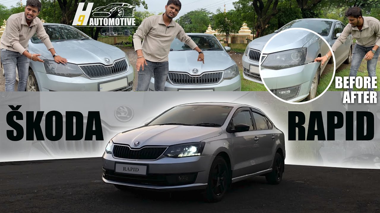 ŠKODA RAPID back to BRAND NEW with Custom changes in esthetics!  @H9AUTOMOTIVE @skodaindia #skoda 