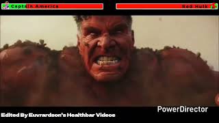Captain America vs. Red Hulk with healthbars (2/2)