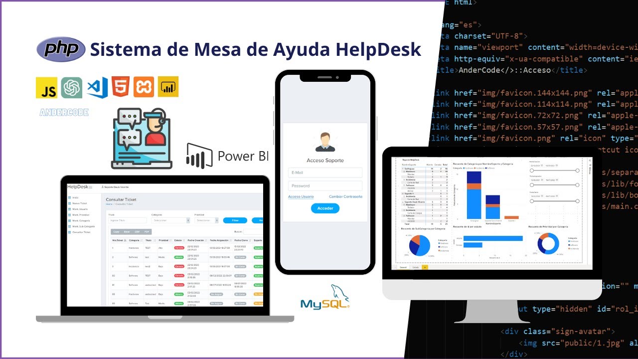 Sistema Gestión de Tickets HelpDesk con  PHP, Mysql y JS - MVC - Parte 7