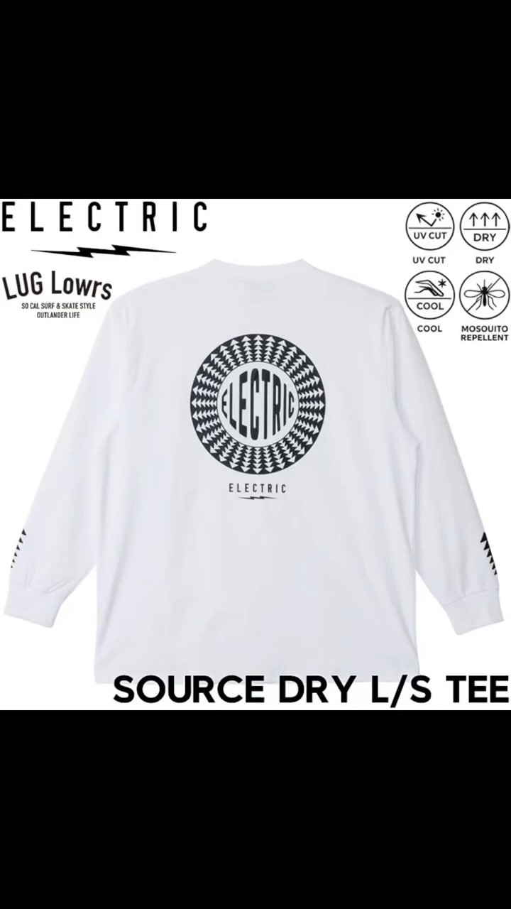 ELECTRIC エレクトリック SOURCE DRY L/S TEE ドライ素材 長袖Tシャツ