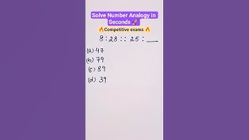 Solve Numbers Analogy 🔥 #shorts #numberanalogy #numbersystem #aptitude #reasoning #competitiveexams