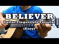 Believer - Imagine Dragons Guitar Solo Tutorial Easy (Hướng dẫn Guitar FIngerstyle) Level 1