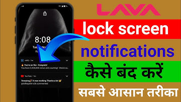 Lock screen notification off lava । Lock screen notification kaise band kare lava । Lava