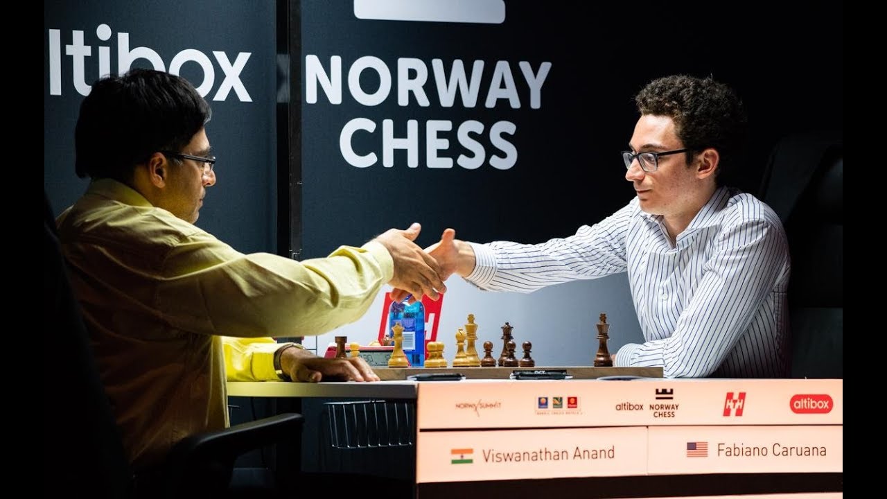 Fabiano Caruana vs Viswanathan Anand - 2019-06-12 - 7th Norway Chess 2019 -  Chess Game No Commentary 