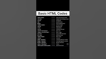 You Must Know About Basics Of HTML #coding#tech#programming#ai#hacker#hack#computer#python#html#cs