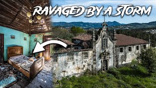 RAVAGED BY A STORM! - Exploring Dangerous Abandoned Mansion in Portugal screenshot 2