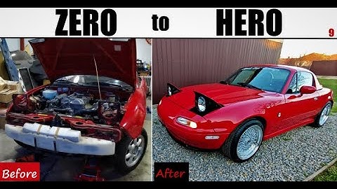 Building a Mazda MIATA in 10 minutes. Full transformation!