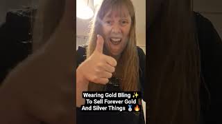 Wearing Gold Bling ✨️ To Sell Forever Gold And Silver Things 🥈🔥 #shorts #gold #silver #seller