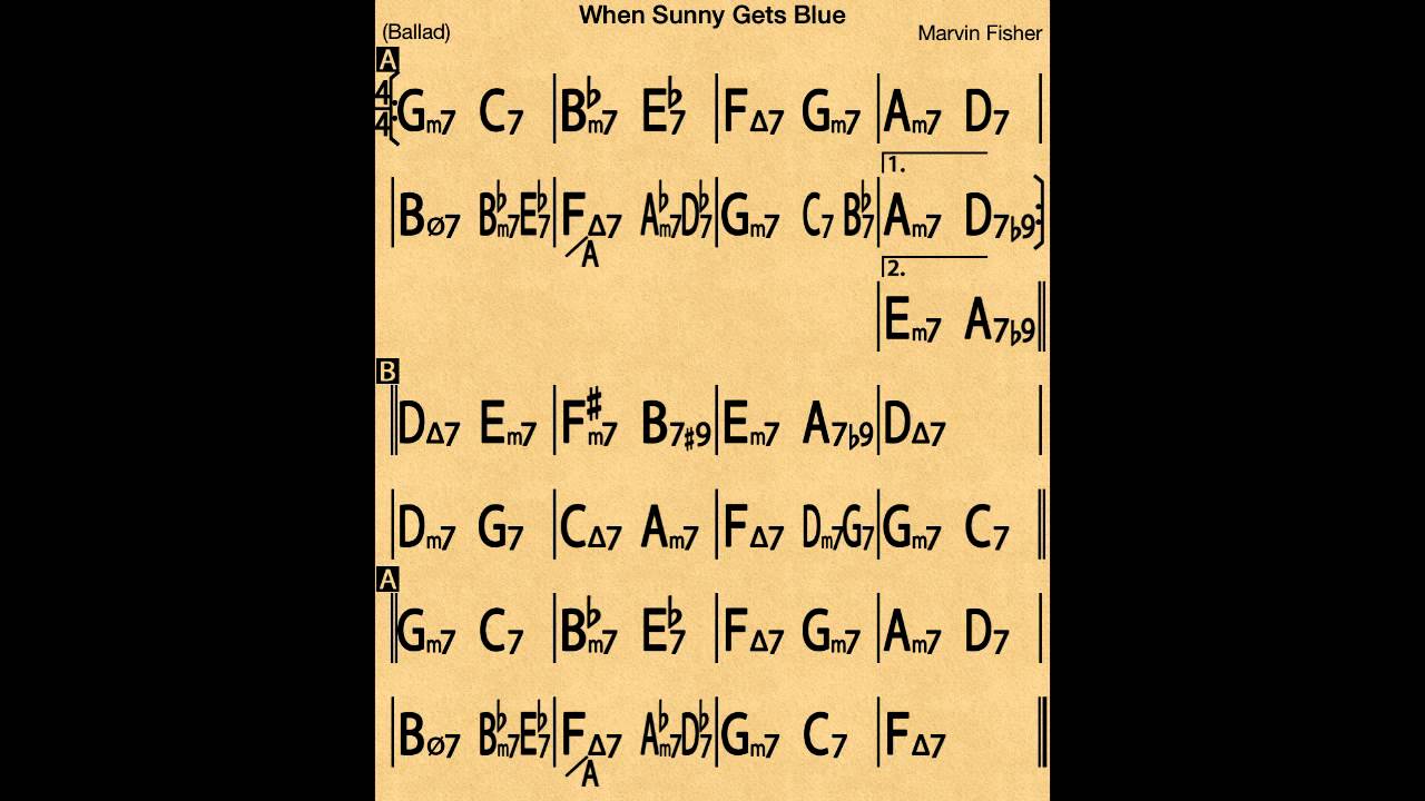 When Sunny Gets Blue - Backing track / Play-along