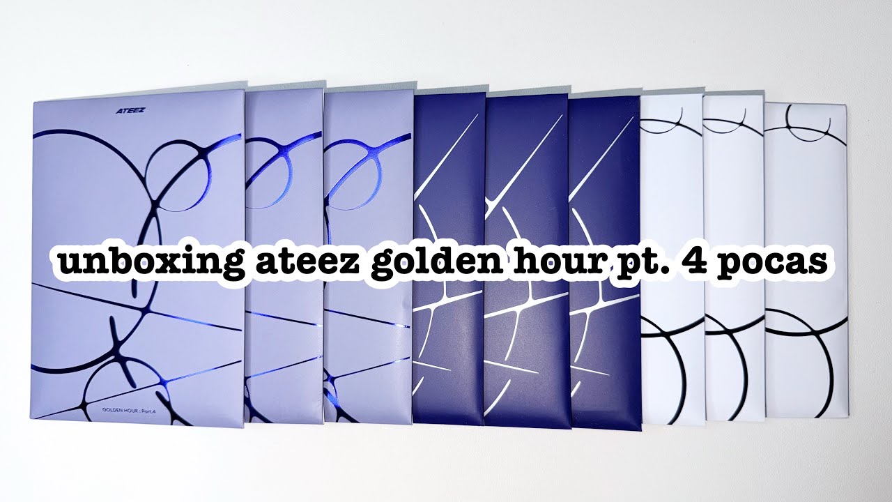 ☼ unboxing ateez golden hour part 4 poca albums ☀︎ 9 copies