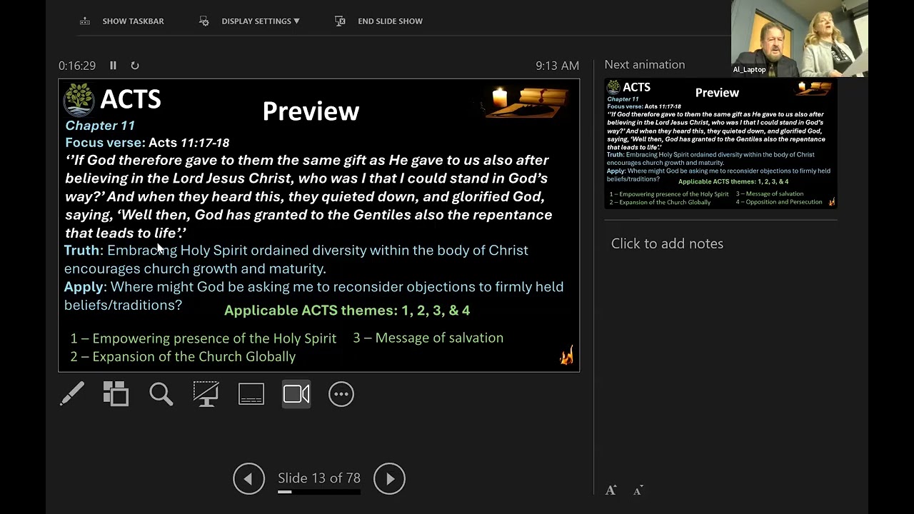 PMBC CE - Acts Chapter 11