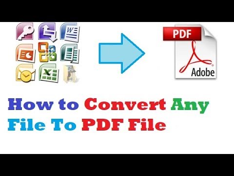 How to Convert Any File To PDF File - YouTube