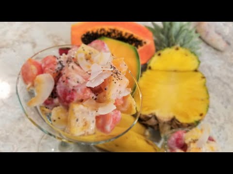 Video: Ensalada De Frutas Con Aderezo De Yogur