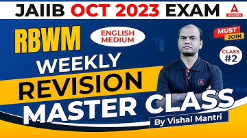 JAIIB October 2023 | RBWM English Medium | Weekly Revision Master Class 2 | Must Join