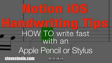 HOW TO - Improve Handwriting speed in Notion iOS using an Apple Pencil or stylus
