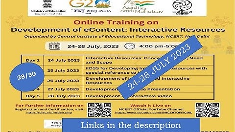 Quiz Answer Development of eContent: Interactive Resources | CIET |CBSE | POST Session Quiz Answer