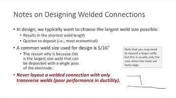 CE 414 Lecture 23:  Design of Connections Using Fillet Welds (2024.03.01)