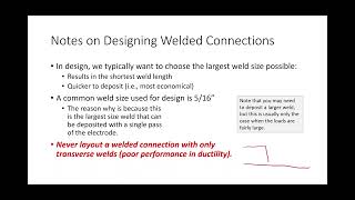 CE 414 Lecture 23: Design of Connections Using Fillet Welds (2024.03.01)