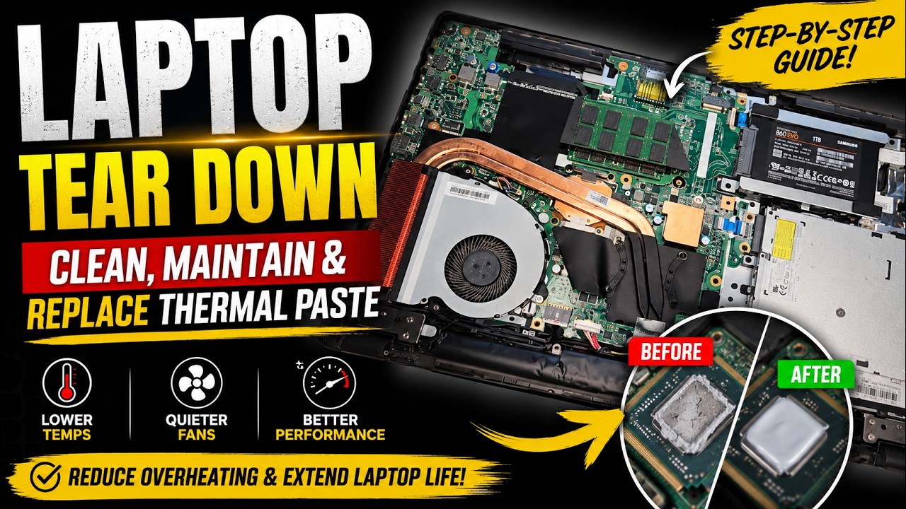 How to Replace Laptop Thermal Paste & Reduce Overheating - YouTube