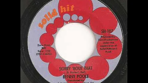 Benny Poole - Sorry 'Bout That